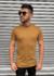 CAMISETA GOLA MÉDIA SLIM 100% ALGODÃO CAQUE OW - loja online