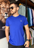 CAMISETA BÁSICA MALHA 100% ALGODÃO AZUL ROYAL AJ - comprar online