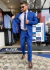 Imagem do COSTUME SLIM MICROFIBRA AZUL ROYAL GABARDINE SP