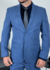 COSTUME SLIM MICROFIBRA MELANGE AZUL CARBONO SP