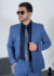 Imagem do COSTUME SLIM MICROFIBRA MELANGE AZUL CARBONO SP
