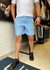 Imagem do SHORT DE TACTEL TROPICAL AZUL BEBÊ KWP