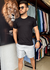 SHORT DE TACTEL TROPICAL CINZA CLARO KWP - loja online