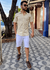 CAMISA GOLA TRADICIONAL FLAMÊ SLIM BEGE M/C MV - Loja La Republica | Divinópolis-MG