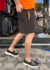 SHORT DE TACTEL BASIC ONE PRETO/LARANJA KWP - loja online