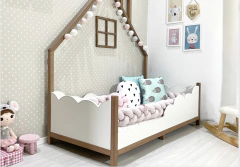 Cama Nuvens com Casinha Mini - Solteiro