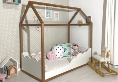Cama Nuvens com Casinha Clássica - Júnior