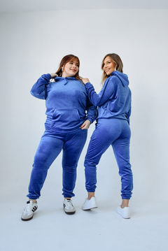 CONJUNTO PLUSH BUZO + JOGGER TABIT Azul francia TALLES DEL 1 AL 6 - Moda_Relativa