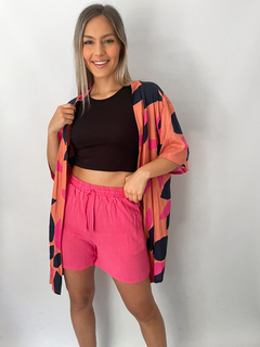 Conjunto de Lino Kimono + Short - Moda_Relativa