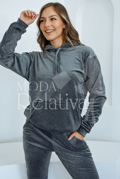 CONJUNTO PLUSH BUZO + JOGGER TABIT Azul francia TALLES DEL 1 AL 6