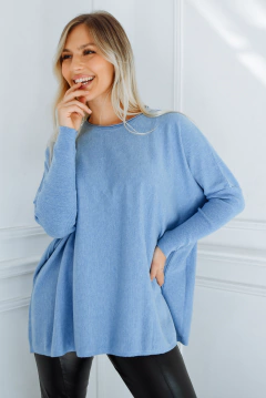 Maxi Sweater KAI de hilo oversize amplio y grande ideal para otoño-invierno