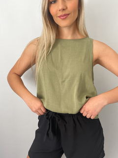 Musculosa de lino Daray - comprar online