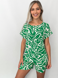 Remera de lino estampada AKIRA - comprar online