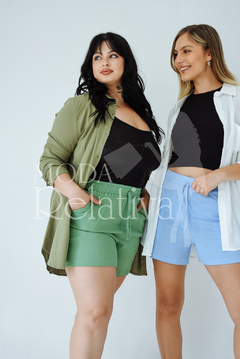 Short de Lino Moscú Talles Especiales - Moda_Relativa