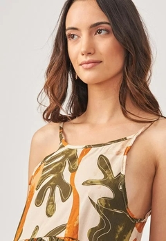 Vestido de Lino estampado Oversized