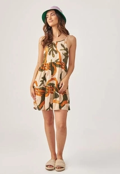 Vestido de Lino estampado Oversized