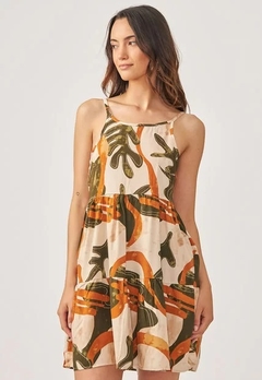 Vestido de Lino estampado Oversized