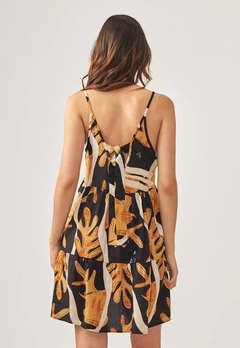 Vestido de Lino estampado Oversized