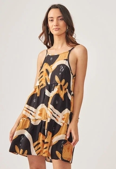 Vestido de Lino estampado Oversized