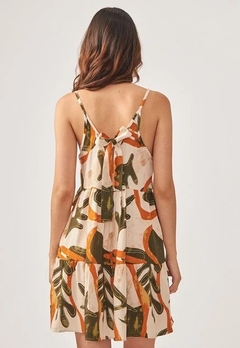Vestido de Lino estampado Oversized