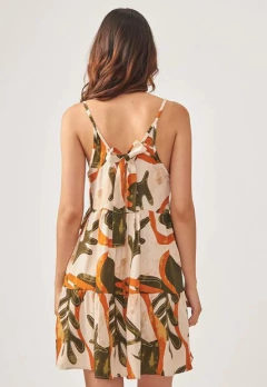 Vestido de Lino estampado Oversized
