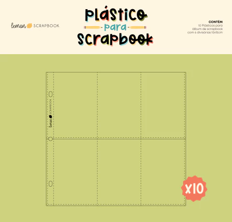 Plástico para Álbum 30x30cm | Com 6 divisórias 10x15cm - comprar online