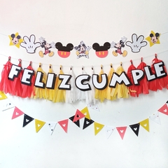 KIT DOBLE GUIRNALDA + 15 BORLAS + MINI BANDERINES - comprar online