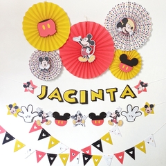 KIT DOBLE GUIRNALDA + MINI BANDERINES + 5 ROSETAS - comprar online