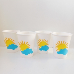 PACK X 4 VASOS POLIPAPEL "PICNIC" - BLANCO - comprar online