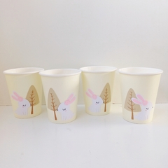 PACK X 4 VASOS POLIPAPEL "BOSQUE" - AMARILLO PASTEL - comprar online