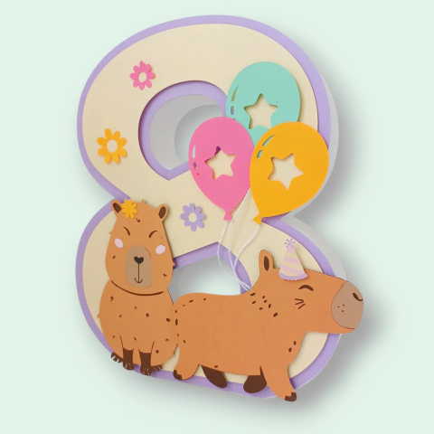 NÚMERO 3D XL CAPIBARA - comprar online
