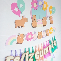 Imagen de KIT CARTEL + 2 GUIRNALDAS + BORLAS