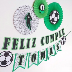 KIT 3 ROSETAS+ GUIRNALDA + BANDERIN 3D - comprar online