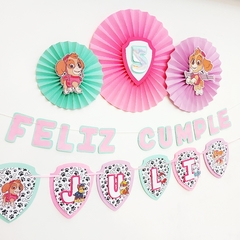 KIT 3 ROSETAS+ GUIRNALDA + BANDERIN 3D