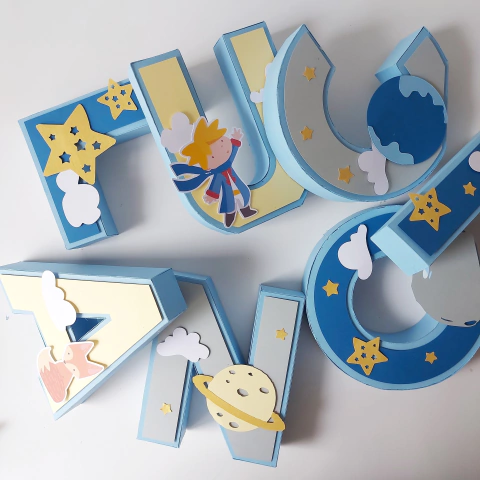 LETRA 3D PRINCIPITO - POR UNIDAD