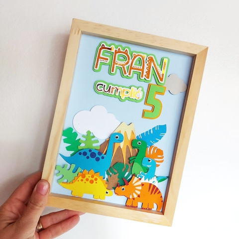CUADRITO BOX DE RECUERDO DINOSAURIOS