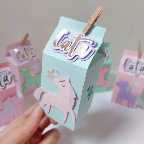 PACK POR 4 CAJAS PARA SOUVENIR UNICORNIO - MILK