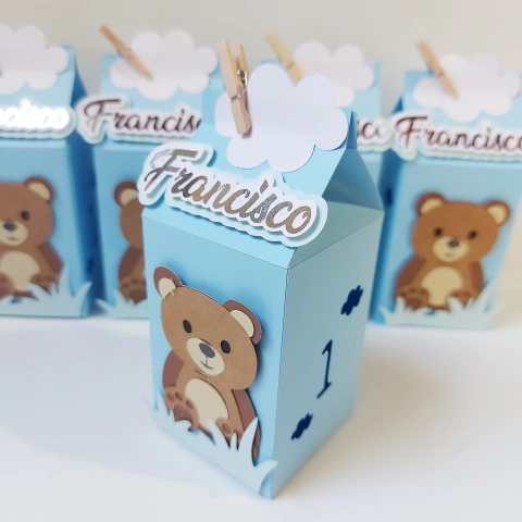 PACK POR 4 CAJAS PARA SOUVENIR OSITO - MILK