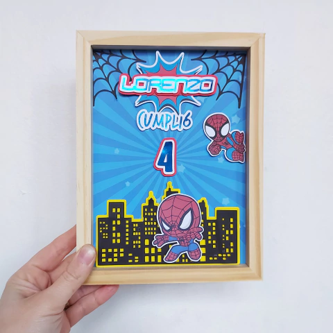 CUADRITO BOX DE RECUERDO SPIDERMAN