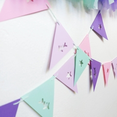 KIT FELIZ CUMPLE + 15 BORLAS + MINI BANDERINES - comprar online