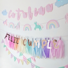 KIT TRIPLE GUIRNALDA + 15 BORLAS + MINI BANDERINES (FOIL)