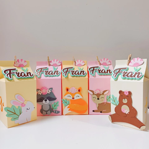PACK POR 4 CAJAS PARA SOUVENIR BOSQUE - MILK