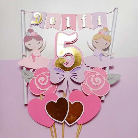 SET CAKE TOPPERS 8 PINCHOS BAILARINAS