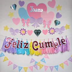 Imagen de KIT CARTEL + 2 GUIRNALDAS + BORLAS (FOIL)