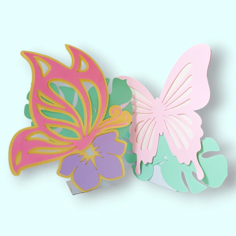 PAR DE FIGURAS PARA MESA MARIPOSAS
