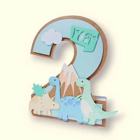 NÚMERO 3D XL DINOSAURIOS