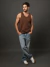 REGATA CALVIN KLEIN CKJ MASC LOGO CK - MARROM - Amorim Conceito 