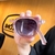 Óculos Londres Transparente Rosa Fosco Degradê - DOBRÁVEL