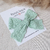 Laço Bordado Verde | 8cm