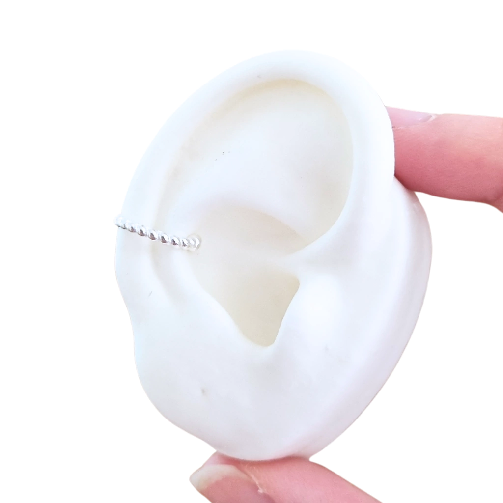 Aro Ear Cuff Bidu Torzado De Plata 925
